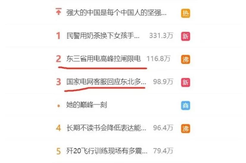 “限电”上了热搜